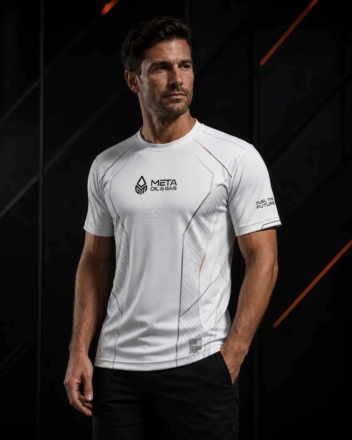 White META Oil & Gas Performance Tee